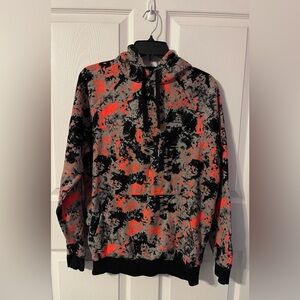 Men’s Orange, Grey and Black Hoodie